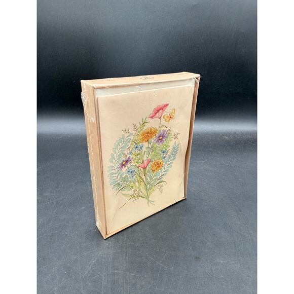 Vintage floral boxed note cards - 10 notes sealed - unopened/ unused - Picture 7 of 7